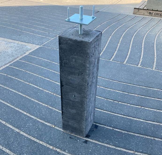 Betonpoer Antraciet inclusief stelplaat aanbieding, Tuin en Terras, Overige Tuin en Terras, Nieuw, Ophalen of Verzenden