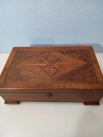 Kist - Hout, Fluweel - Antieke sieradendoos Bijoux, Antiek en Kunst