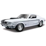 Modelauto Ford Mustang GT Cobra 1968 wit/zwart 24 cm 1:18 .., Nieuw, Verzenden