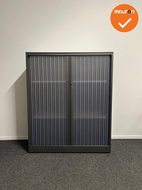 Roldeurkast - Ahrend - 144x120x45cm - Zwart met kunststof do, Zakelijke goederen, Kantoor en Winkelinrichting | Kantoormeubilair en Inrichting
