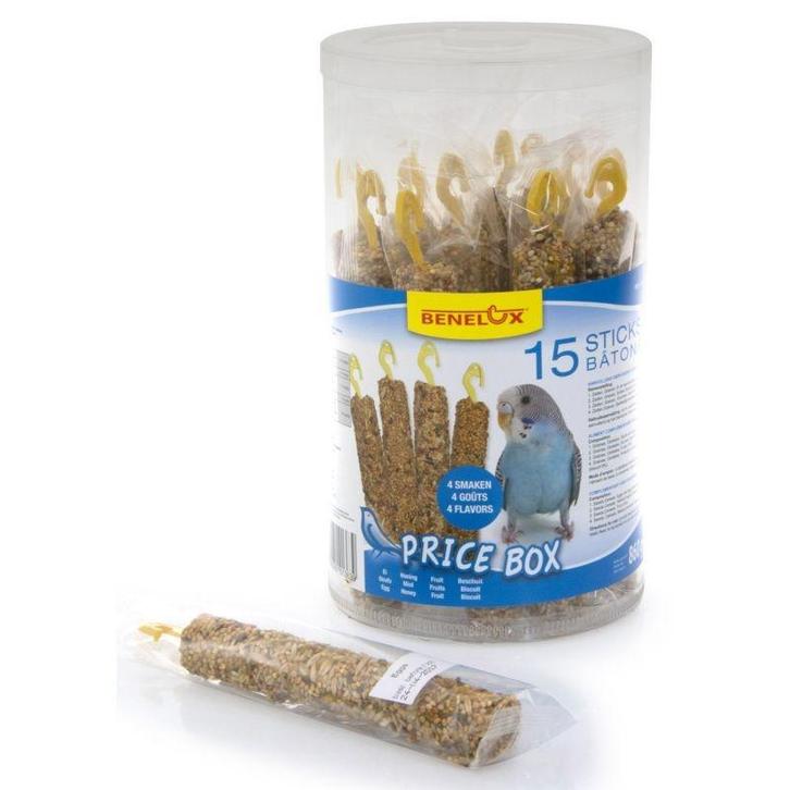 Parkiet 15 crackers box - Supplementen    - Versnaperingen, Dieren en Toebehoren, Vogels | Toebehoren, Nieuw, Verzenden