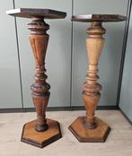 Bijzettafel (2) - Hout - Grote piedestallen