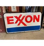 Exxon Emaille Bord - Met Frame - Dubbelzijdig - 210 x 115 cm, Gebruikt, Ophalen