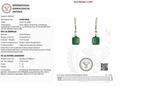 Oorbellen - 14 karaat Geel goud - 4.70ct. tw. Smaragd -, Nieuw
