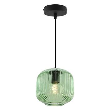 Groene hanglamp Charlois, glas, retro beschikbaar voor biedingen