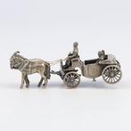 NO RESERVE Argentor - Koets - Miniatuur figuur - .835 zilver, Antiek en Kunst