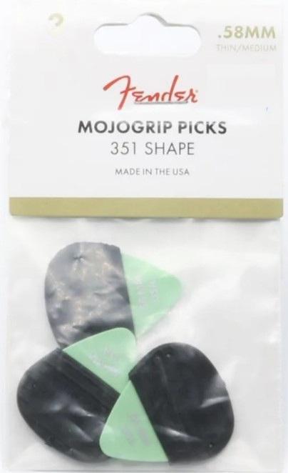 Fender - Mojo Grip - Plectrum - 0.58 mm - 3-pack, Muziek en Instrumenten, Instrumenten | Toebehoren, Akoestische gitaar, Nieuw
