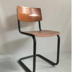(MDK-105580) Galvanitas retro school stoel donker hout, Ophalen of Verzenden, Gebruikt