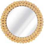 REA Ronde wandspiegel - Boho stijl - Bamboe - Ø36 cm - Na.., Ophalen of Verzenden, Nieuw
