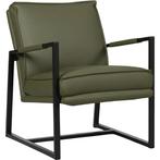 Leren fauteuil Secret - Toledo Olive (olijf/goen), Huis en Inrichting, Fauteuils, Nieuw, Ophalen of Verzenden, 50 tot 75 cm, Industrieel, Modern