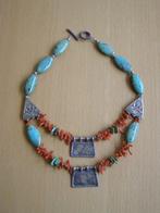 HALSKETTING INDIA RAJASTHAN - 48 cm - 99 gr - Zilver -, Antiek en Kunst