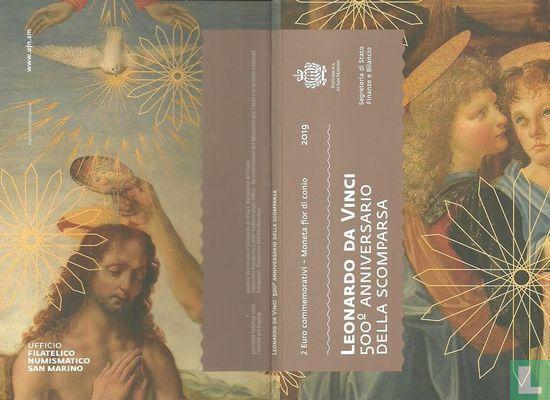 San Marino 2 euro 2019 (folder) 500ste sterfdag van Leon..., Postzegels en Munten, Munten | Europa | Euromunten, Losse munt, Verzenden