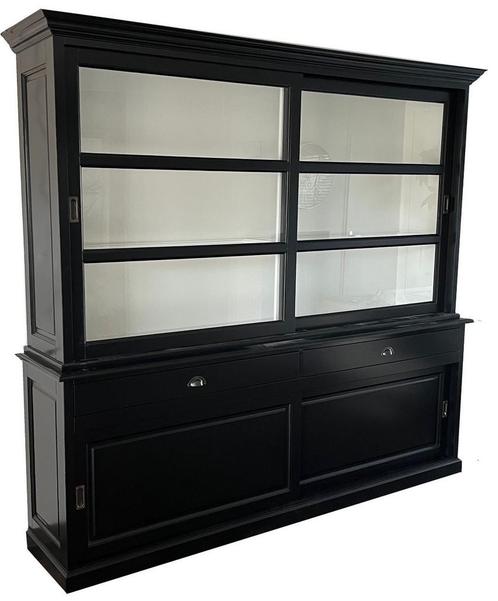 Buffetkast zwart Ermelo 240cm, Huis en Inrichting, Kasten | Buffetkasten, Ophalen of Verzenden