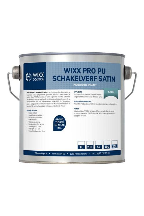 Wixx PRO PU Schakelverf Satin Grachtengroen | Q0.05.10 10L, Doe-het-zelf en Verbouw, Verf, Beits en Lak, Verf, Groen, Nieuw, 5 tot 10 liter