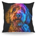 Kussen - Huisdier Portret - Labradoodle 1 Color - 30 cm, Verzenden, Nieuw