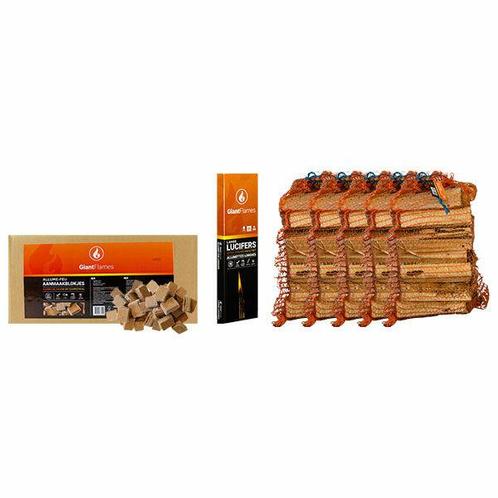Aanmaakpakket Large, Tuin en Terras, Haardhout, Blokken, Minder dan 3 m³, Overige houtsoorten, Ophalen of Verzenden