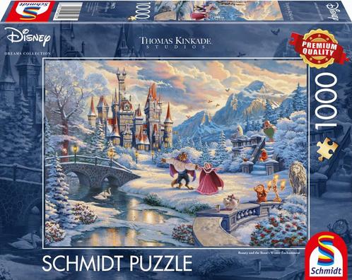 Disney - Beauty and the Beast Winter Puzzel (1000 stukjes) |, Hobby en Vrije tijd, Denksport en Puzzels, Nieuw, Verzenden