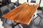 Massief houten eettafel MAMMUT NATURE 180cm acaciaboomrand, Ophalen of Verzenden, Nieuw