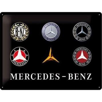 Wandbord - Mercedes Benz Logo Evolution beschikbaar voor biedingen