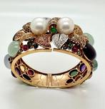 Armband - 9 kt. Geel goud - Kleurrijke diamanten en, Nieuw