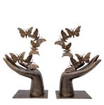Beeldje - Buttefly release - Brons, Antiek en Kunst, Curiosa en Brocante