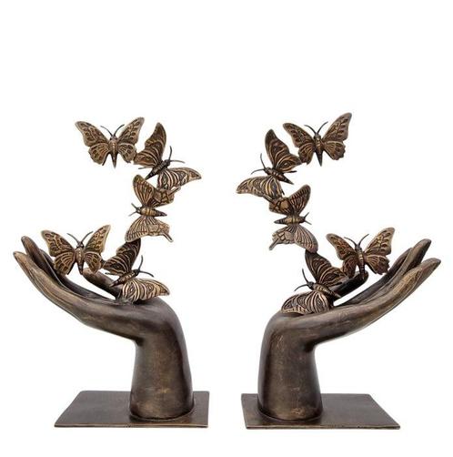 Beeldje - Buttefly release - Brons, Antiek en Kunst, Curiosa en Brocante