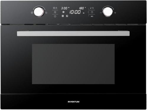 Inventum IMC6044GK inbouw combi-magnetron - zwart glas, Witgoed en Apparatuur, Magnetrons, Inbouw, Combimagnetron, Nieuw, Draaiplateau