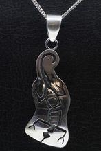 Zilveren Indiaan Hagedis vrije vorm hopi style ketting ha..., Verzenden, Nieuw