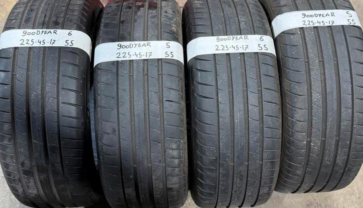 4x225-45-17 Goodyear Zomer 2x6m 2x5m €55 Per Band 225 45 17, Auto-onderdelen, Banden en Velgen, 17 inch, Zomerbanden, 225 mm, Personenwagen