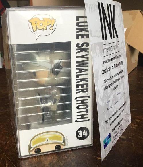 Funko - Funko Pop Luke Skywalker (Hoth) #34 Signed by Colin, Antiek en Kunst, Antiek | Speelgoed