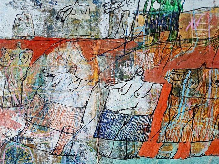 Hannes Postma (1933-2020) - Optocht der vrouwen, Antiek en Kunst, Kunst | Designobjecten