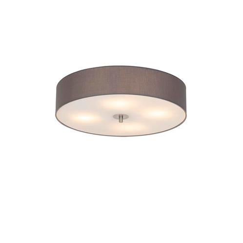 Landelijke plafondlamp grijs 50 cm - Drum, Huis en Inrichting, Lampen | Plafondlampen, Nieuw, Overige materialen