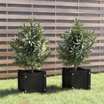 vidaXL Plantenbakken 2 st 31x31x31 cm massief grenenhout, Verzenden, Minder dan 60 cm, Nieuw, Hout
