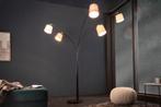 Design booglamp LEVELS 205cm wit beige bruin 5 linnen tinten, Huis en Inrichting, Lampen | Vloerlampen, Ophalen of Verzenden, Nieuw
