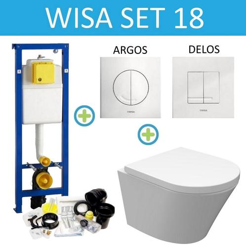 Wisa XS Toiletset set18 Wiesbaden Vesta Junior Rimless 47 cm, Doe-het-zelf en Verbouw, Sanitair, Overige typen, Nieuw, Ophalen of Verzenden