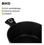 BIKO - Pannenset 10 delig - zwart - met glazen deksels, Nieuw, Pannenset, Inductieplaat, Ophalen of Verzenden