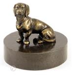 Honden urn met prachtig beeldje van een Teckel, Dieren en Toebehoren, Honden-accessoires, Nieuw