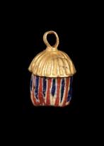West-Aziatisch Goud Hanger met Romeins mozaïekglaskral