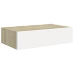 Wandschap Eiken/Wit | Retourdeal 40%, Huis en Inrichting, Woonaccessoires | Wandplanken en Boekenplanken, Ophalen of Verzenden