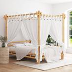 vidaXL Hemelbed 140x200 cm bamboe, Overige materialen, Bruin, Verzenden, 140 cm