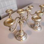 Tafelservies (2) - Set van 5 kandelabers in chroom metaal –, Antiek en Kunst, Antiek | Meubels | Tafels
