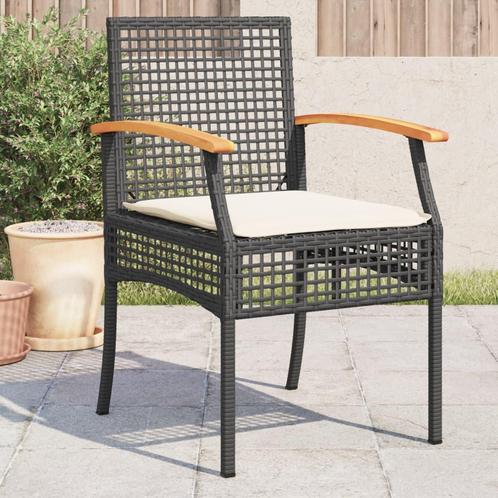 vidaXL Tuinstoelen 4 st met kussens poly rattan en, Tuin en Terras, Tuinstoelen, Nieuw, Rotan, Verzenden