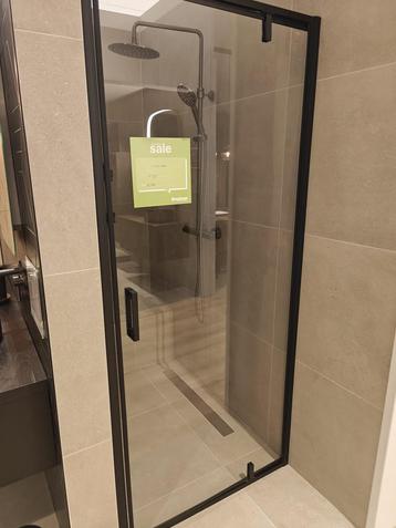 Douchedeur 90cm mat zwart voor nis - 0026 beschikbaar voor biedingen