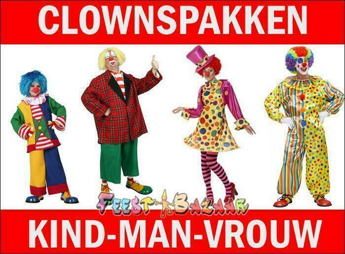 Clownspak Clownskleding Clown kostuum Pak Man Vrouw Kind, Kleding | Heren, Carnavalskleding en Feestkleding, Kleding, Nieuw, Overige thema's