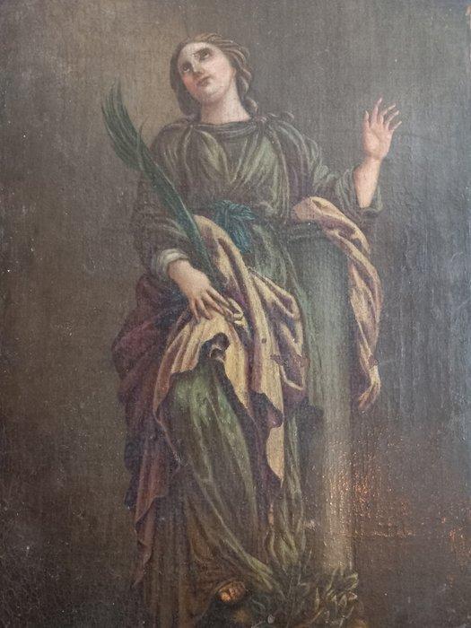 Italiaanse school (XVIII) - Santa Barbara, Antiek en Kunst, Kunst | Schilderijen | Klassiek