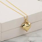 Halsketting - 14 karaat Geel goud - Grote Hart Ketting, Nieuw