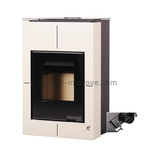 Aquaflame Vario Saporo cv-houtkachel Gebroken wit Handmatige, Doe-het-zelf en Verbouw, Geisers en Boilers, Verzenden