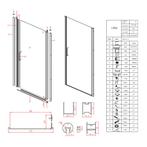 Nisdeur Lacus Giglio Evo Fox 75 cm Met Mat Glas Chroom, Ophalen of Verzenden, Nieuw