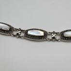 Zilver, 925 Sterling Zilver Parelmoer & Markasiet - Armband