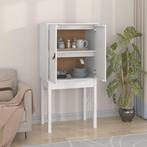vidaXL buffetkast 60x40x120 cm massief grenenhout wit, Huis en Inrichting, Kasten | Buffetkasten, Verzenden, 100 tot 150 cm, Nieuw